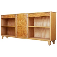 Mid-20th Century Scandinavian Elm Low Bookcase