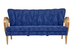 Mid 20th Century Scandinavian Elm Show Frame Sofa