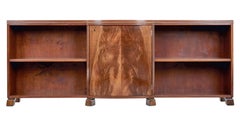 Mid-20th Century Scandinavian Flame Mahogany Open Bookcase