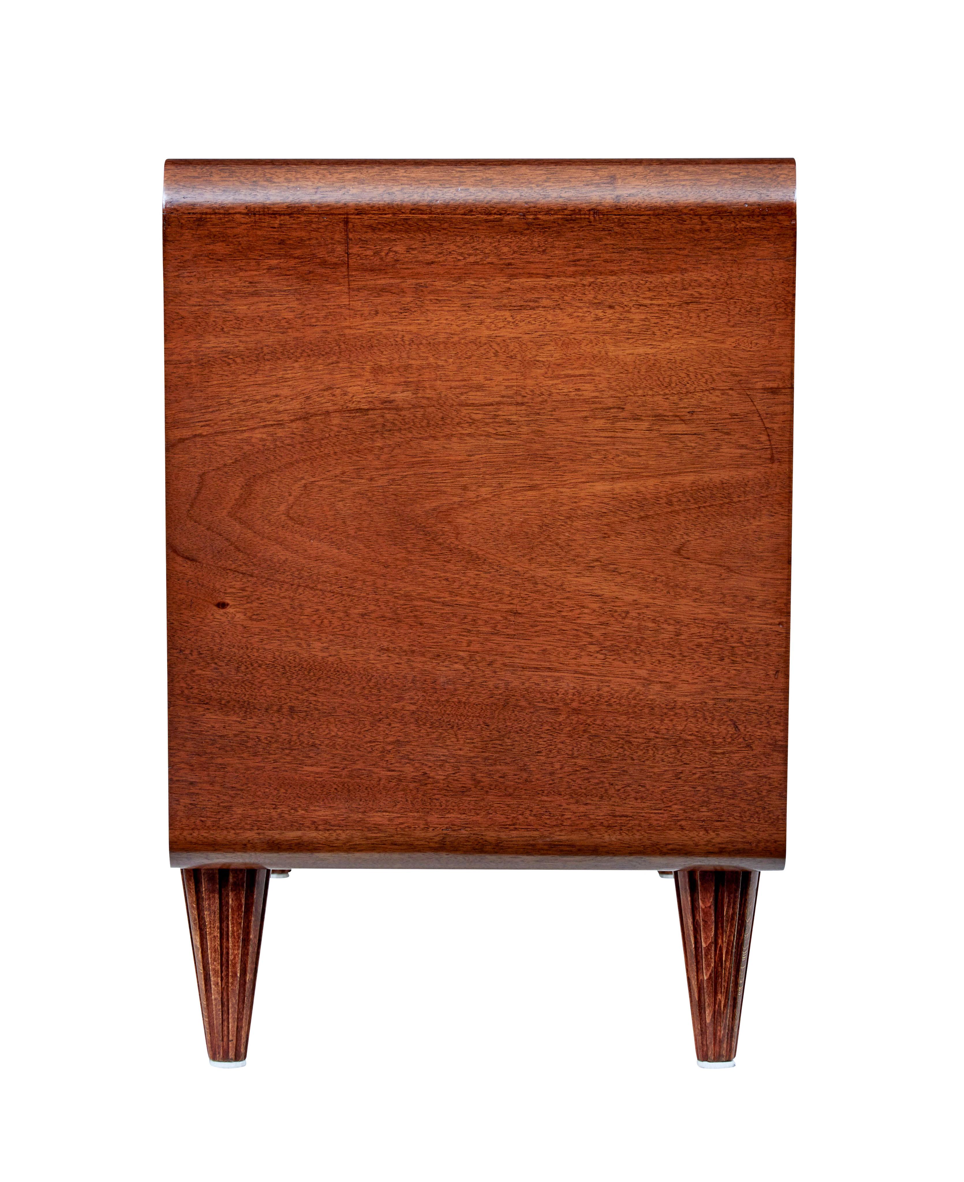 Swedish Mid 20th century Scandinavian inlaid chest of drawers For Sale