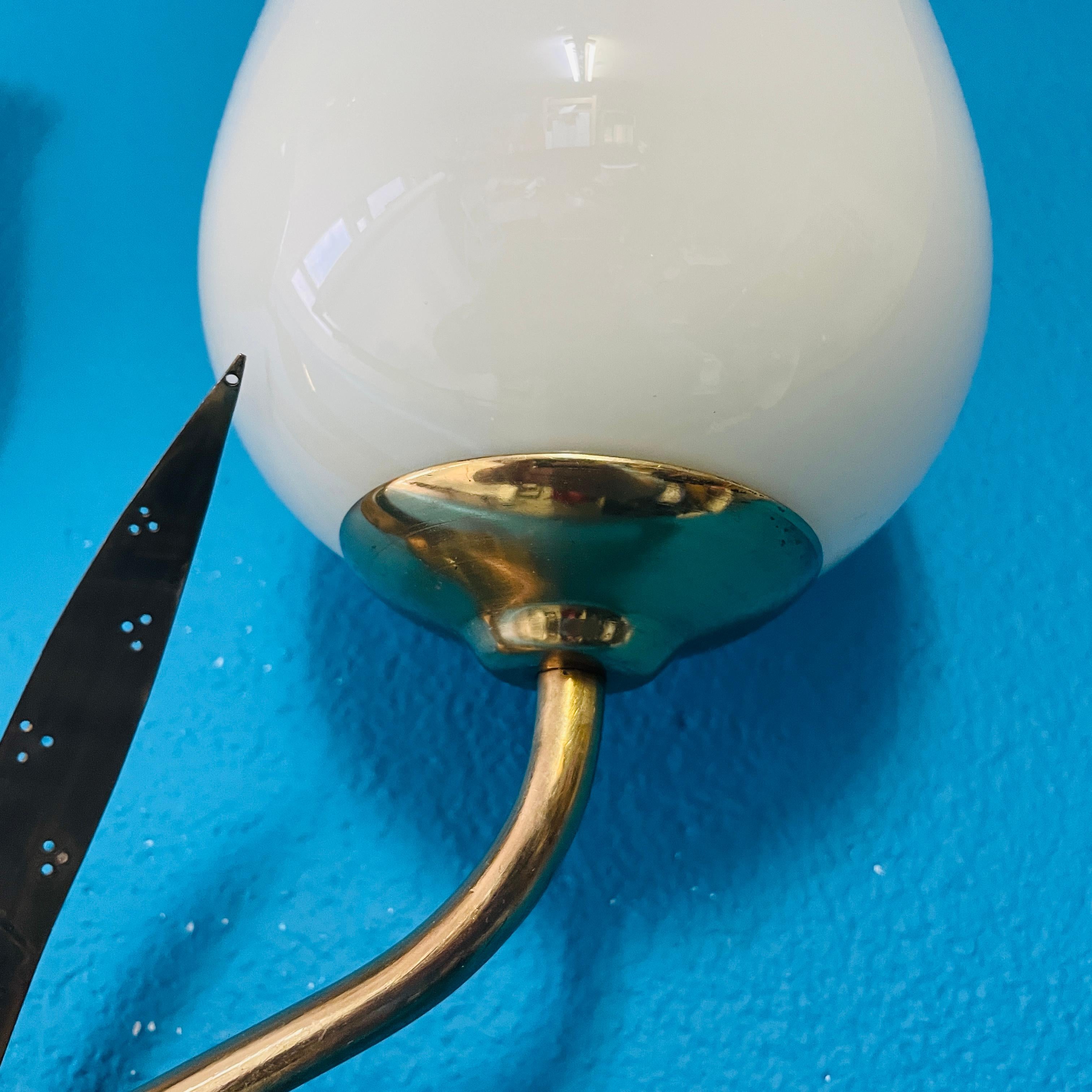 Mid 20th Century Scandinavian Modern Brass Wall Lamp, Style Of Paavo Tynell For Sale 11