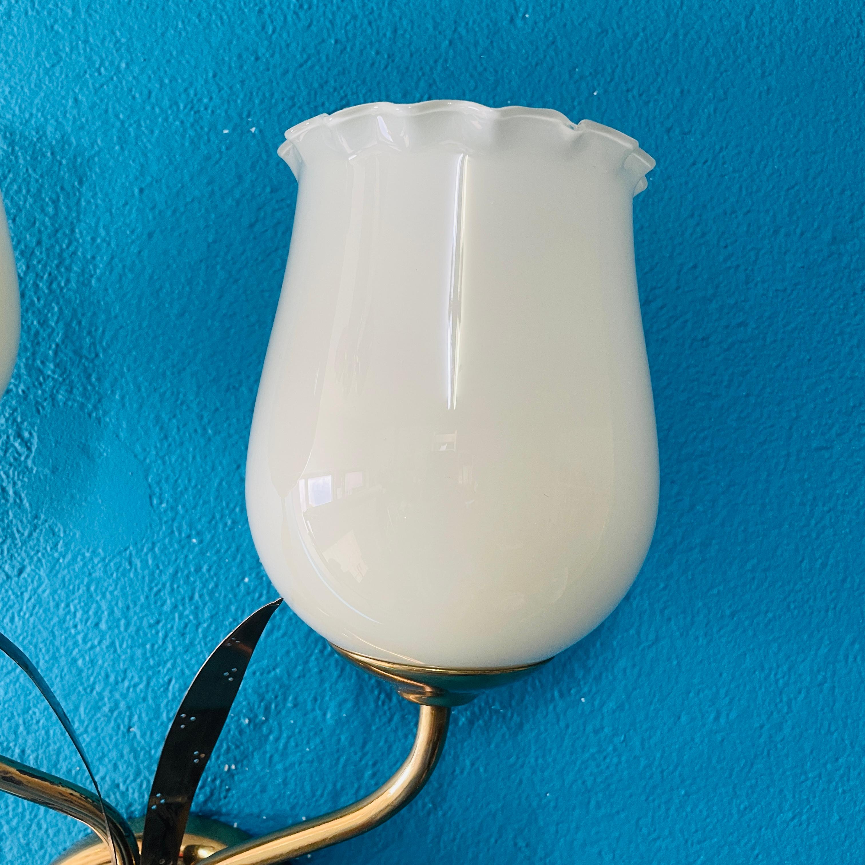 Mid 20th Century Scandinavian Modern Brass Wall Lamp, Style Of Paavo Tynell For Sale 2