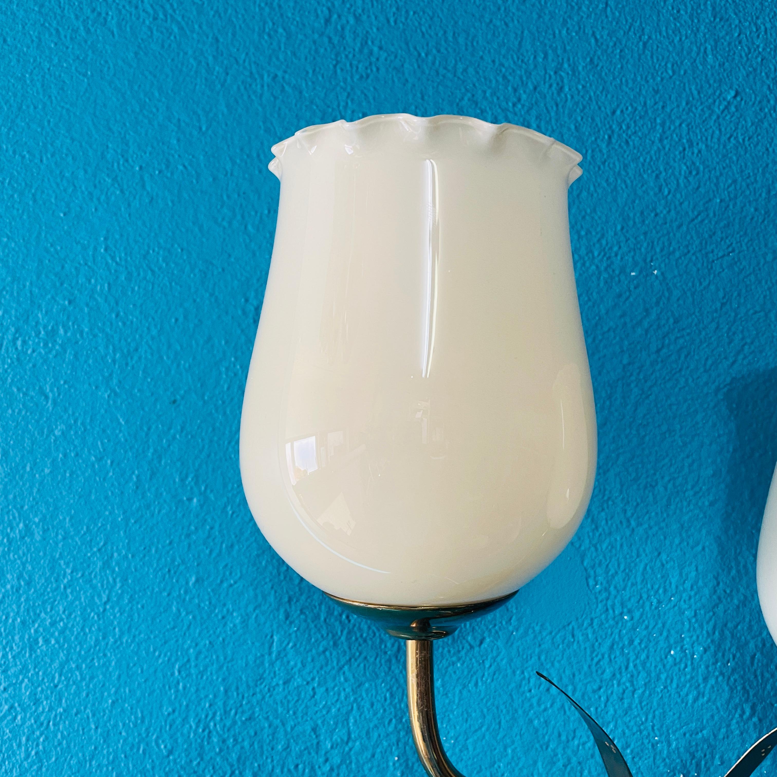 Mid 20th Century Scandinavian Modern Brass Wall Lamp, Style Of Paavo Tynell For Sale 3