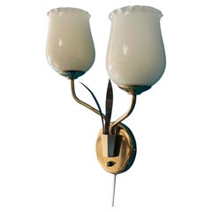 Mid 20th Century Scandinavian Modern Brass Wall Lamp, Style Of Paavo Tynell