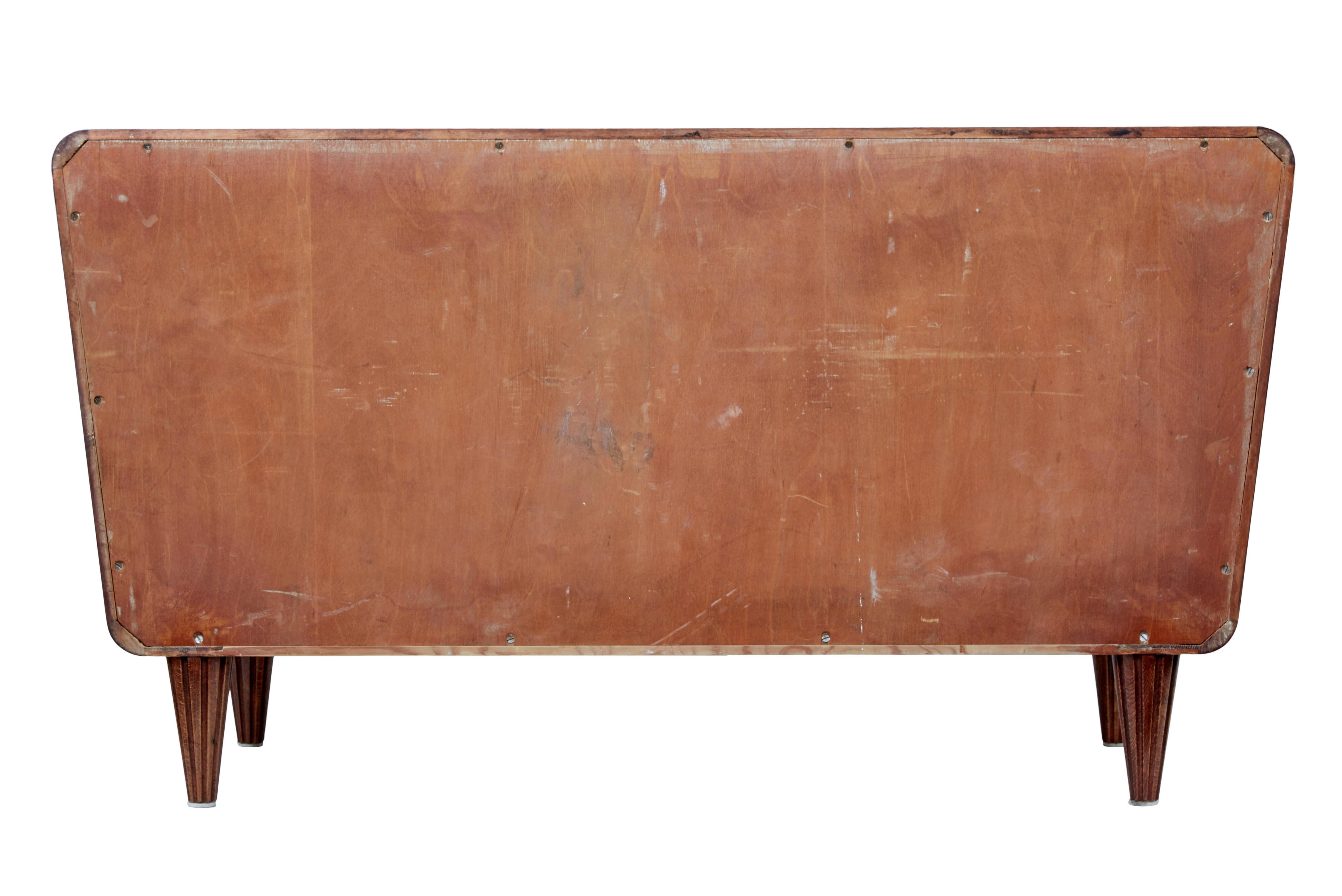 Hand-Crafted Mid 20th century Scandinavian modern mahogany chest of drawers For Sale