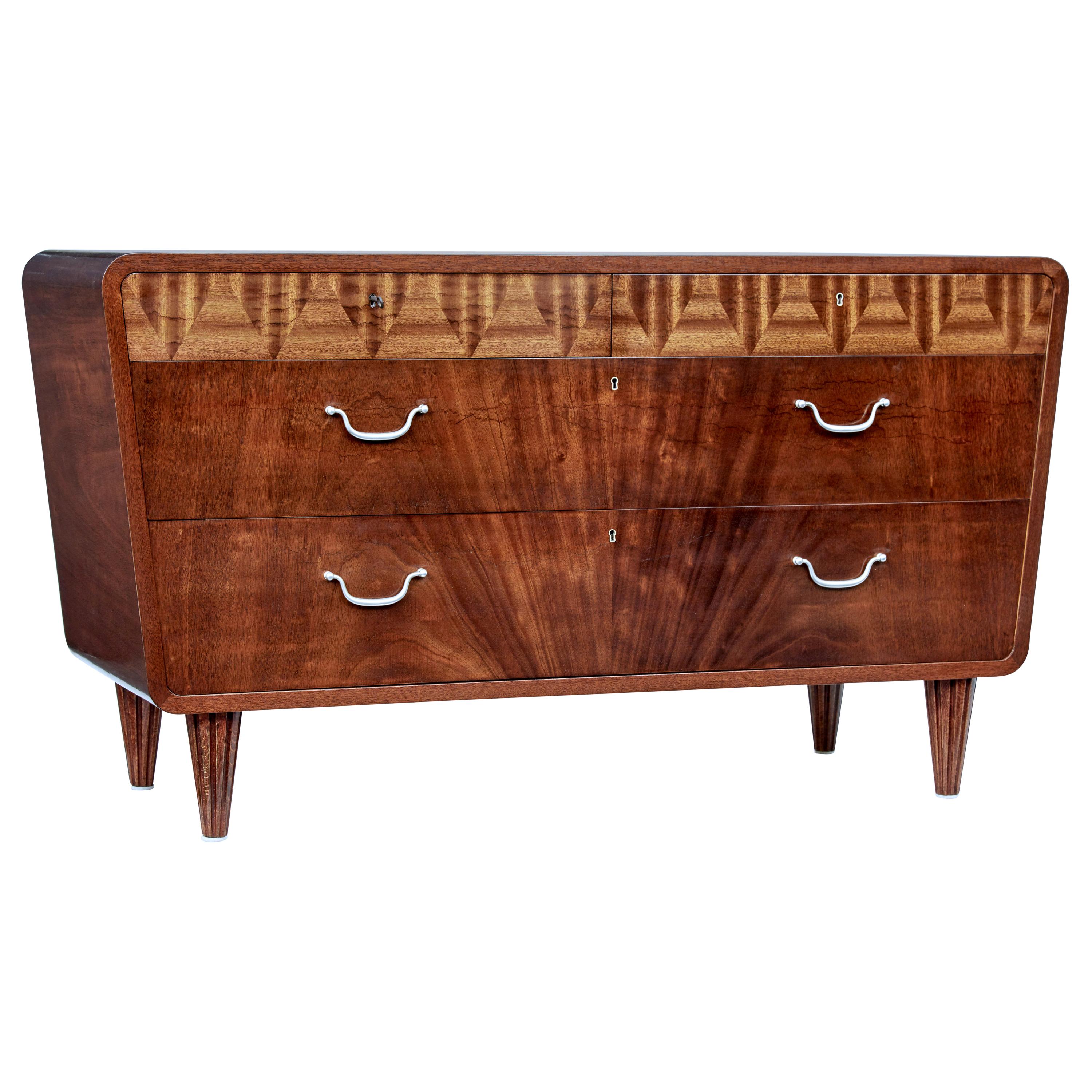 Mid-20th Century Scandinavian Modern Mahogany Chest of Drawers