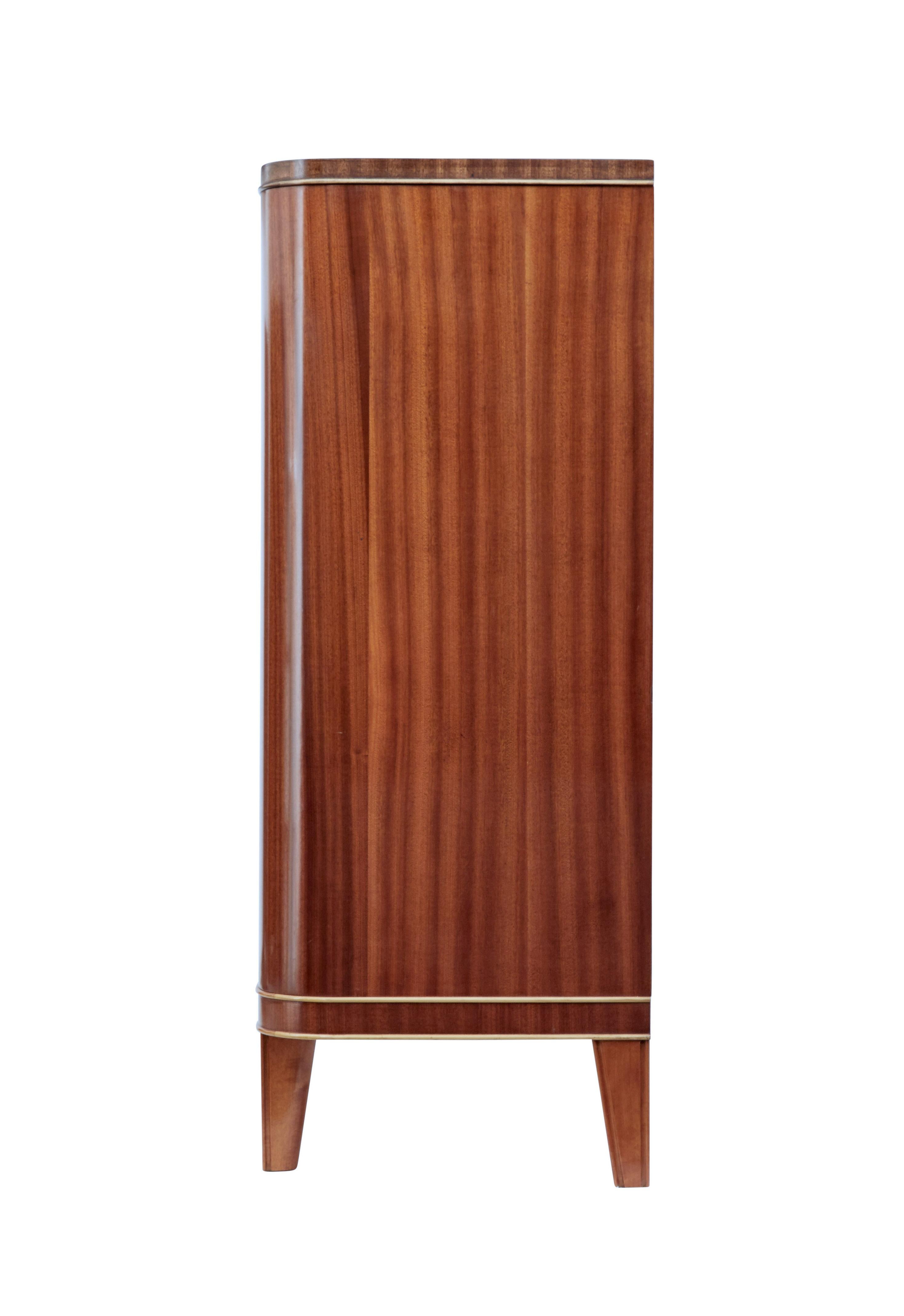 Veneer Mid 20th century Scandinavian modern mahogany sideboard