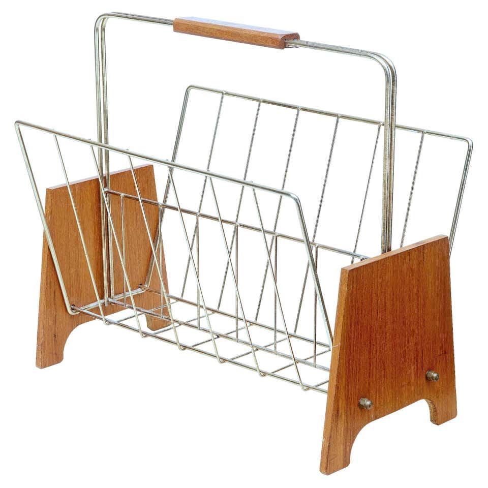 Mid Century Scandinavian Modern Teak Magazine Rack by Good Wood For ...