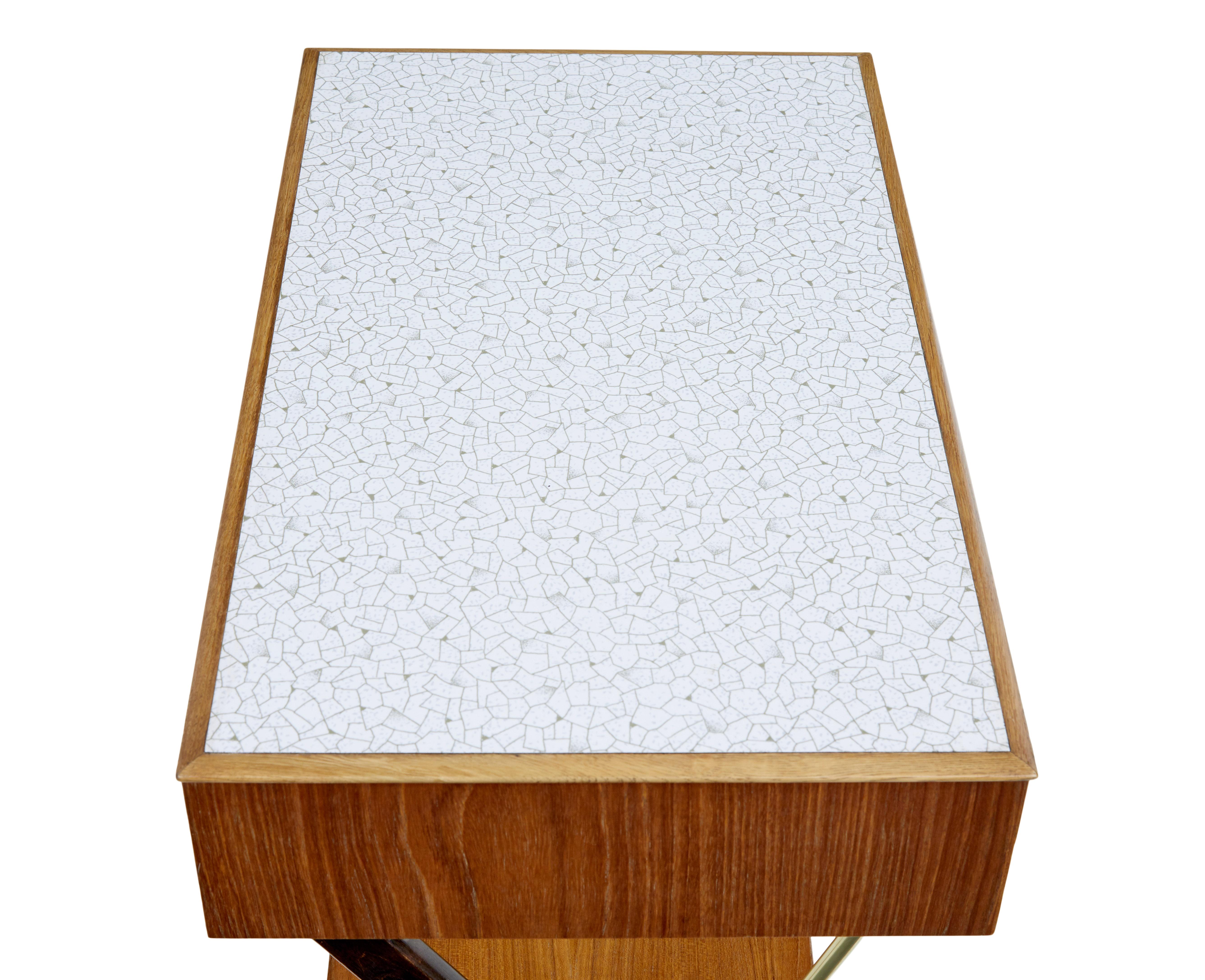 Mid-Century Modern Mid 20th century Scandinavian modern teak side table For Sale
