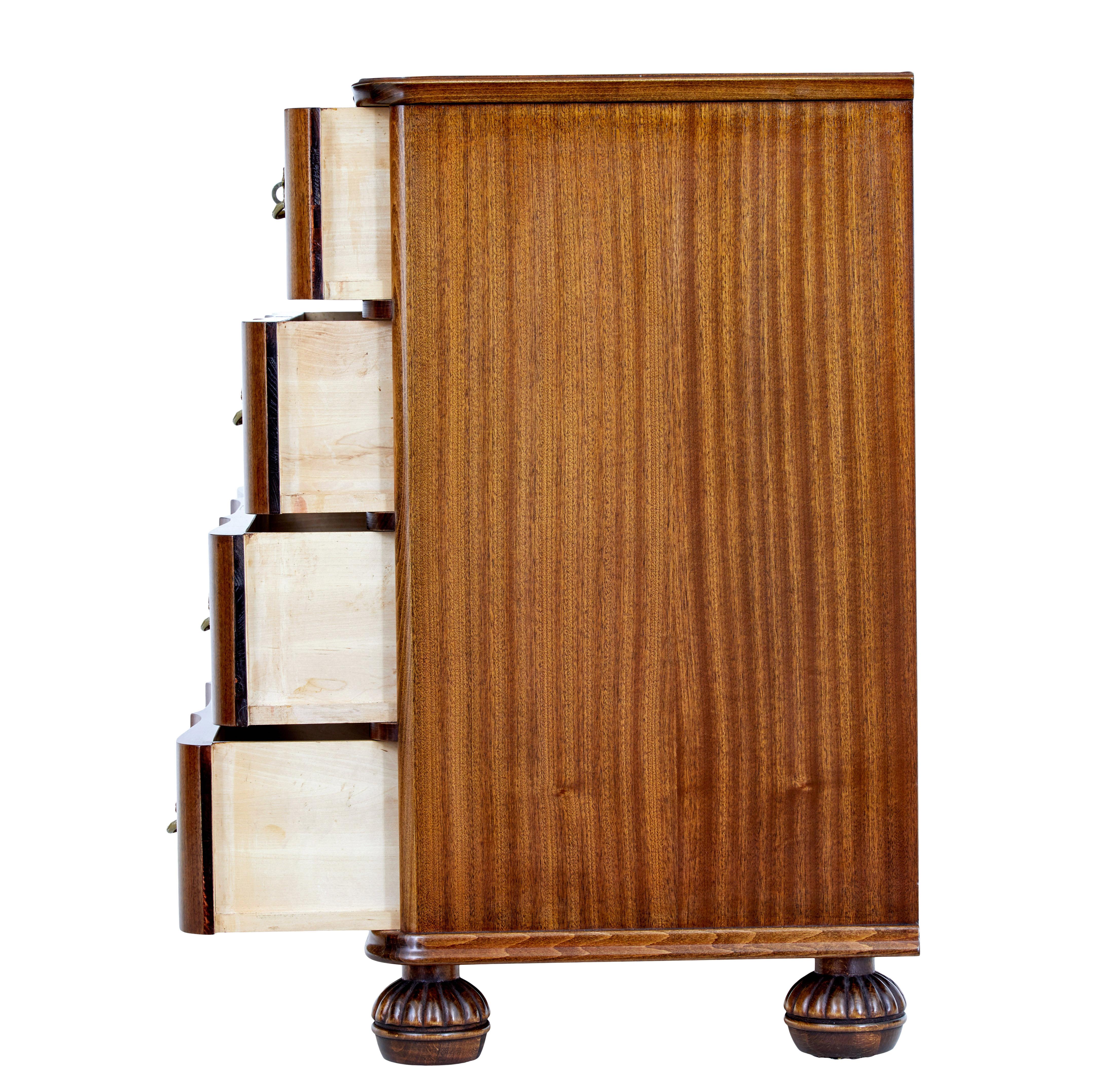 Swedish Mid 20th century Scandinavian teak chest of drawers For Sale