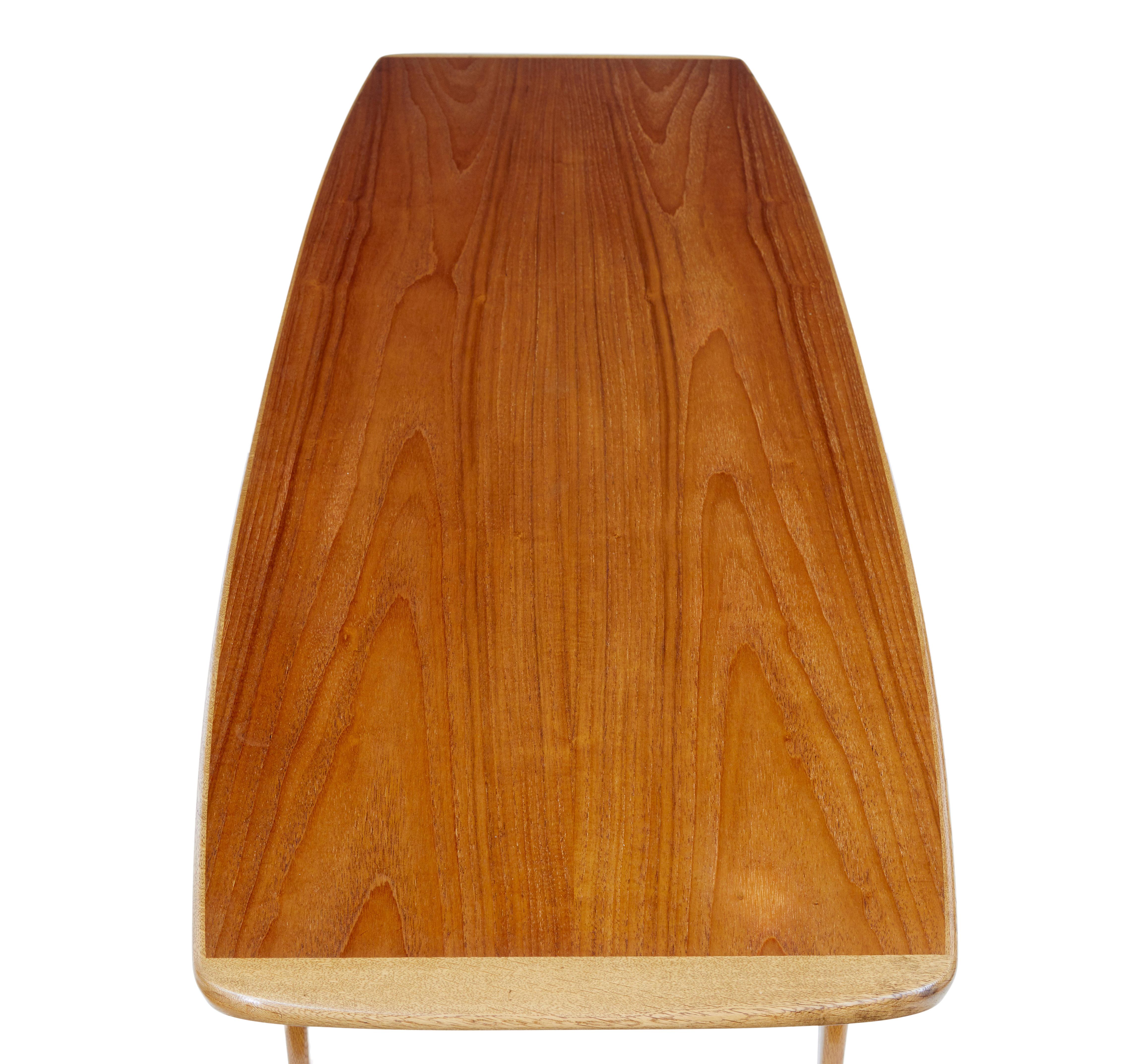 Hand-Crafted Mid 20th century Scandinavian teak coffee table For Sale