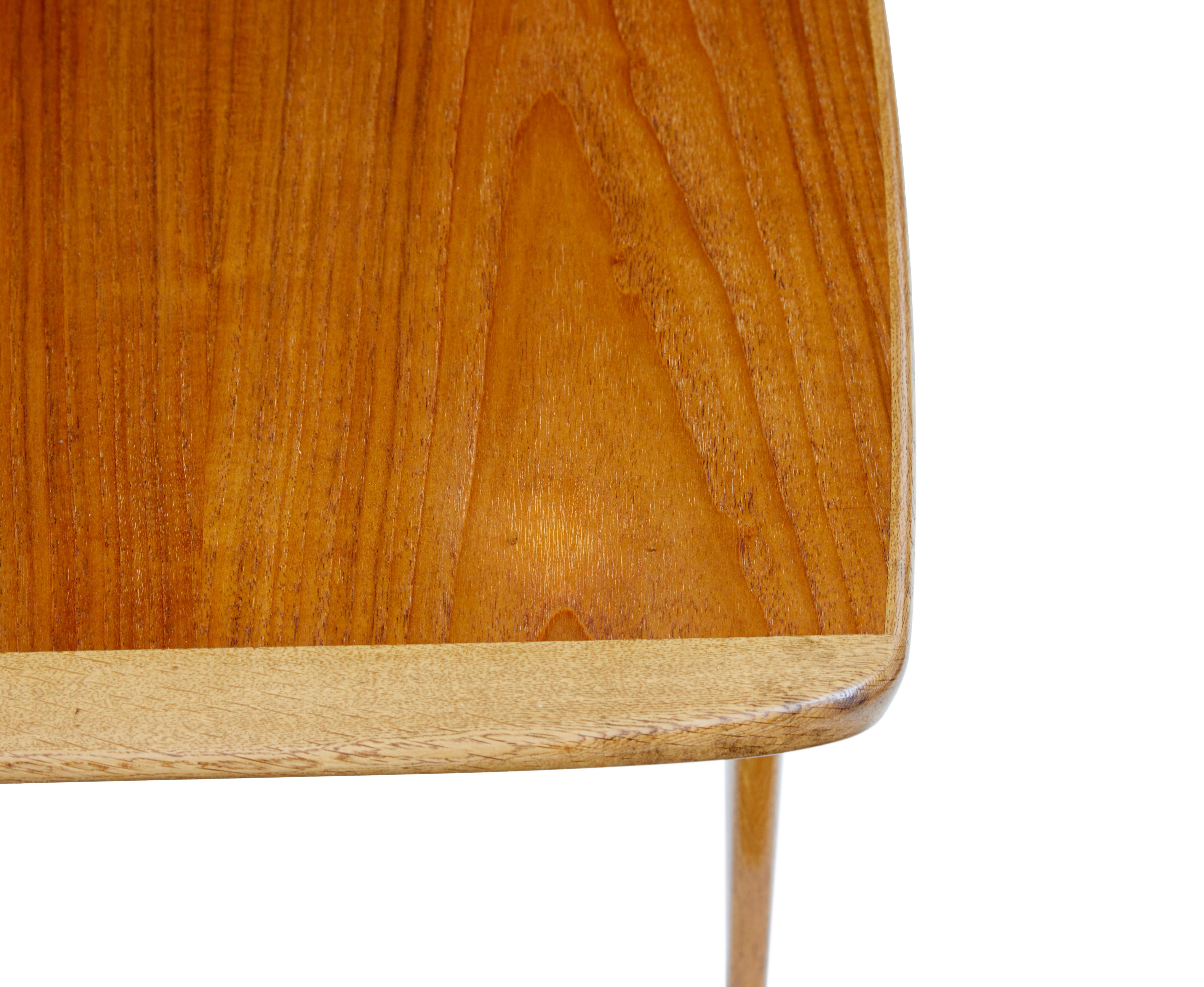Table basse scandinave en teck du milieu du 20e siècle Bon état - En vente à Debenham, Suffolk