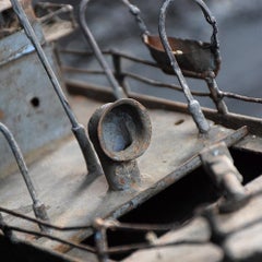 Mid-20th Century Scratch Built Metal Boat Model