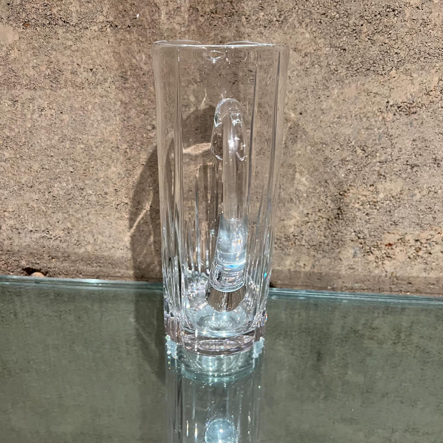 Mid 20th Century Sculptural Modern Cut Glass Crystal Pitcher For Sale 7