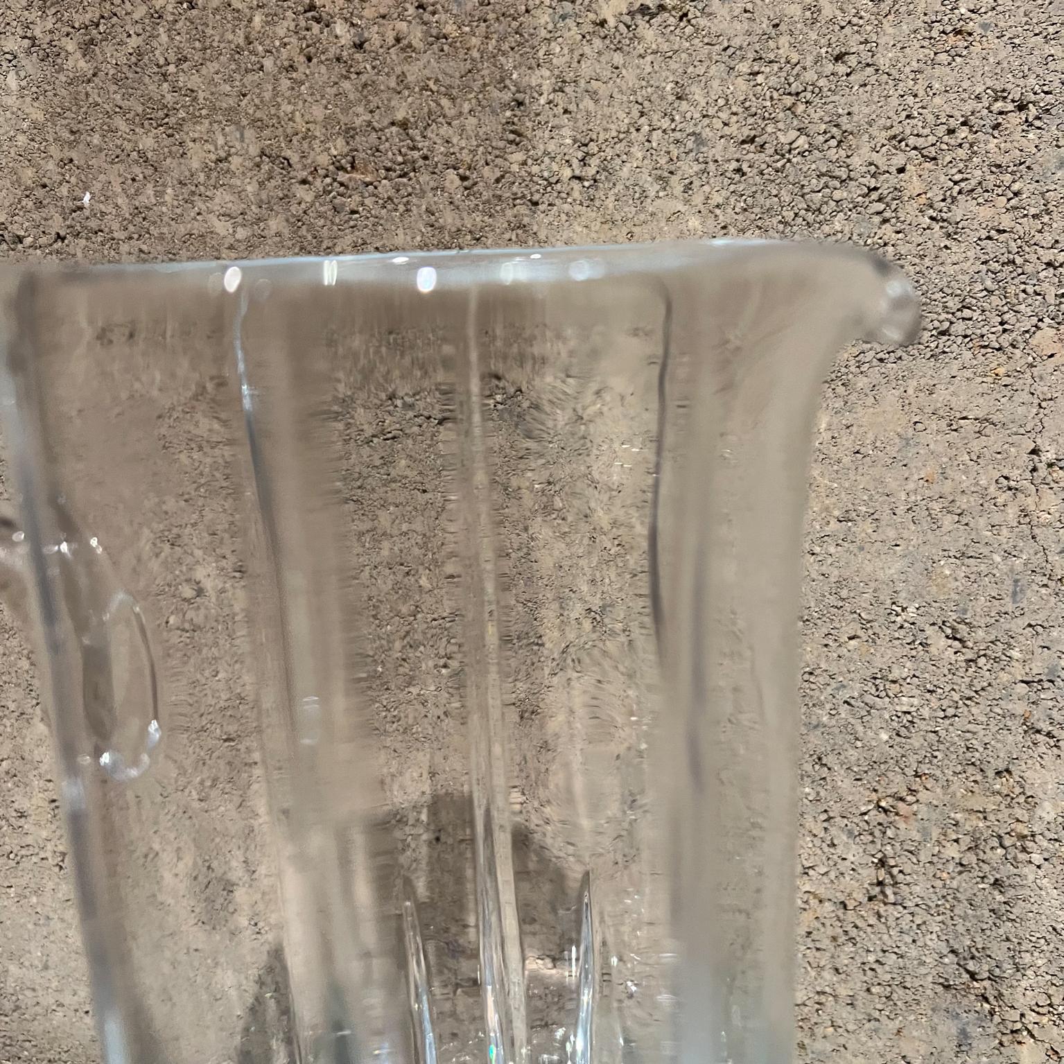 Mid-Century Modern Mid 20th Century Sculptural Modern Cut Glass Crystal Pitcher For Sale