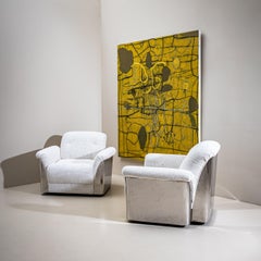 Grupo de asientos de mediados del siglo XX con sofá y dos sillones, Italia