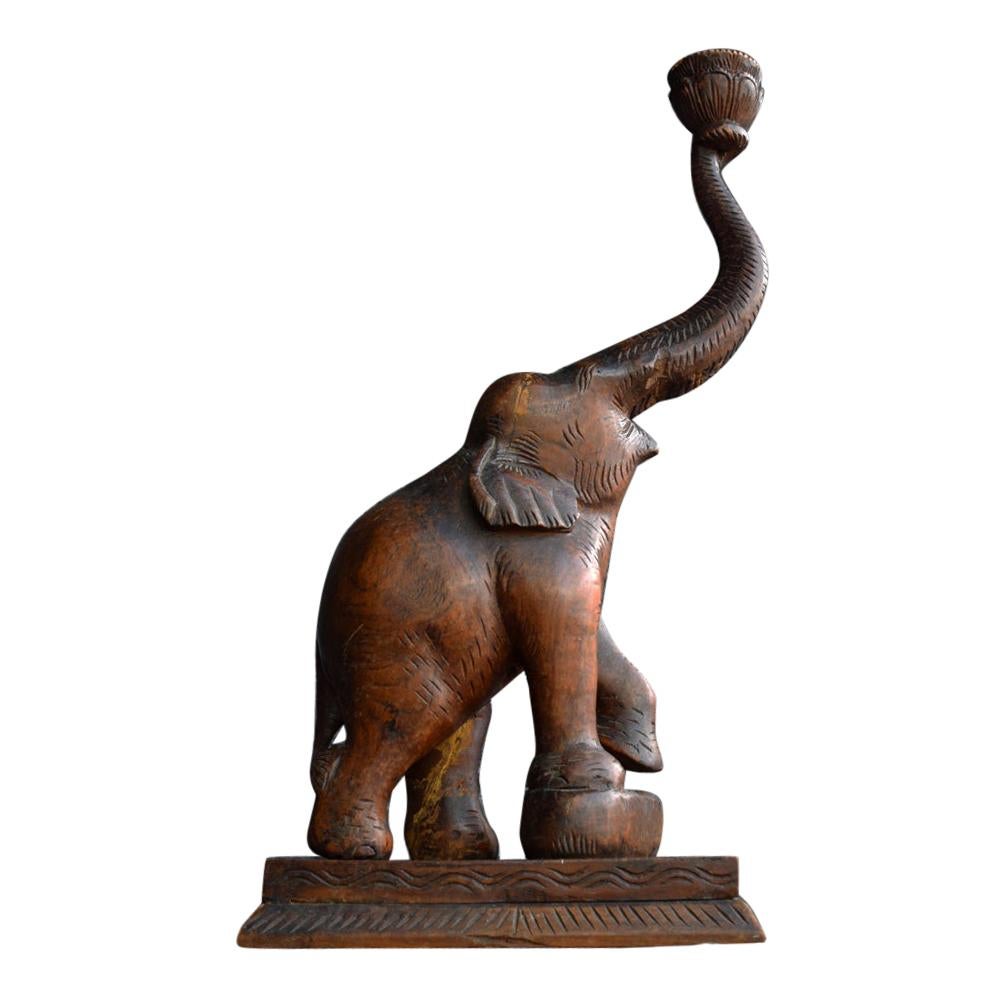 Antique Tibetan Bronze Totem elephant figure Teapot Tea Pot Statue 
