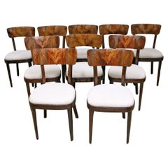 Mitte des 20. Jahrhunderts, 10 Stühle für das Esszimmer, um 1960