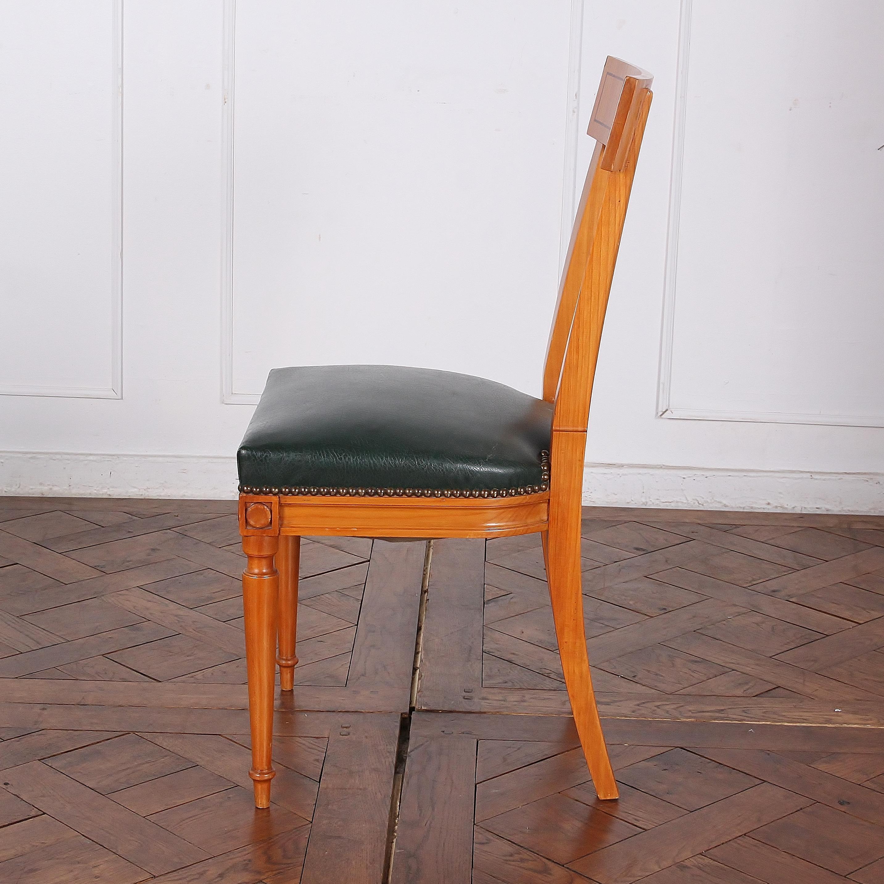 Mid-20th Century Set of Eight French Directoire Dining Chairs In Good Condition In Vancouver, British Columbia