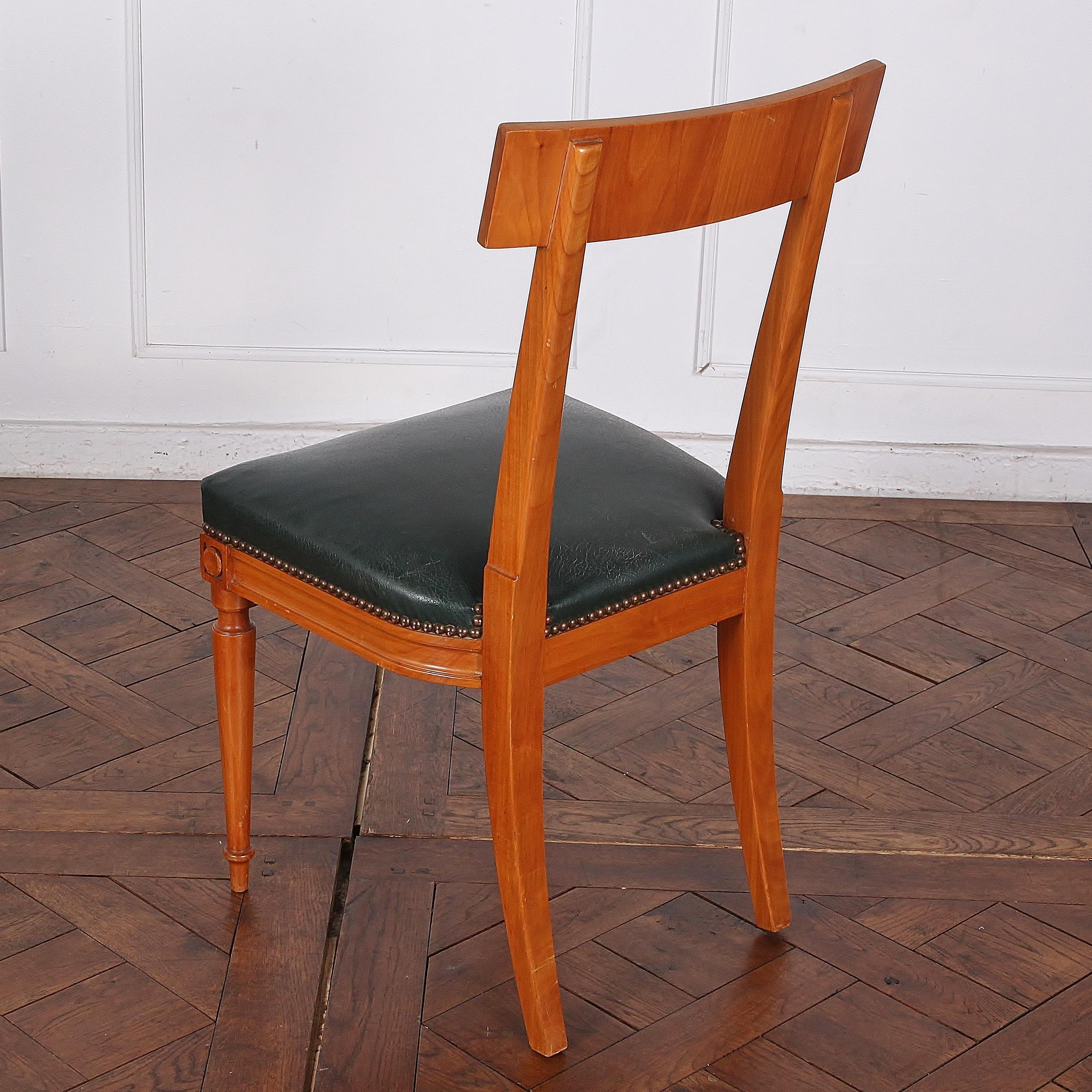 Mid-20th Century Set of Eight French Directoire Dining Chairs 1