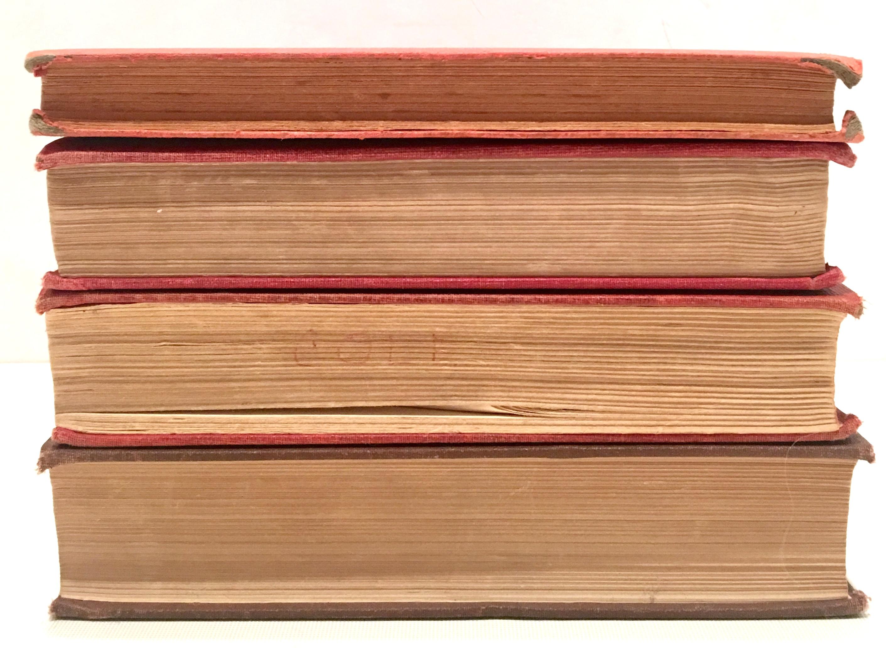 Mid-20th Century Set Of Four - 1st Edition Red Cloth Books In Good Condition For Sale In West Palm Beach, FL