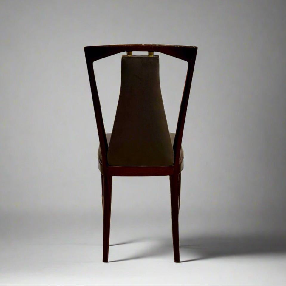 Mid-20th Century Set of Six Dining Chairs by Osvaldo Borsani For Sale 2