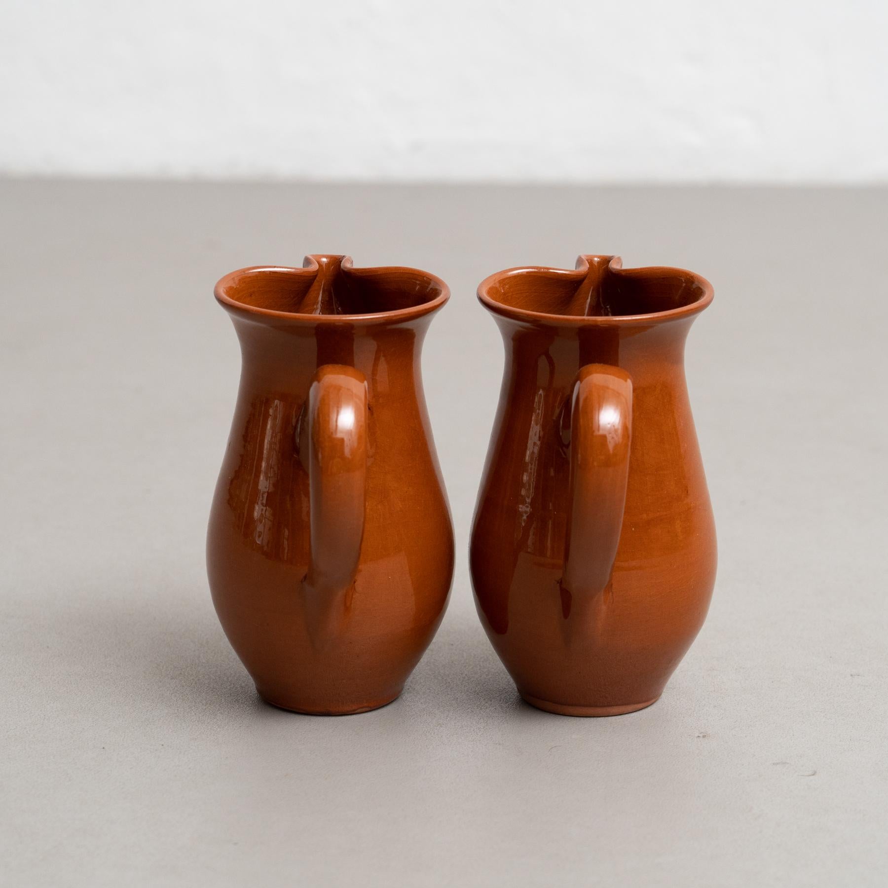 Mid 20th Century Set of Two Traditional Spanish Ceramic Vases 1