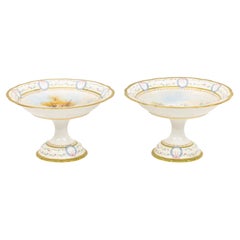 Mid-20th Century Sèvres Porcelain Compotes by Salvador Rosa, France, circa 1950