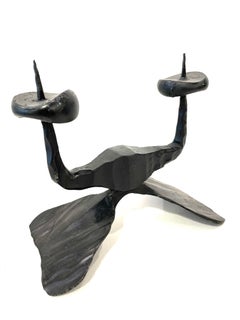 Mid-20th Century Israeli Shabbat Candlesticks  by David Palombo