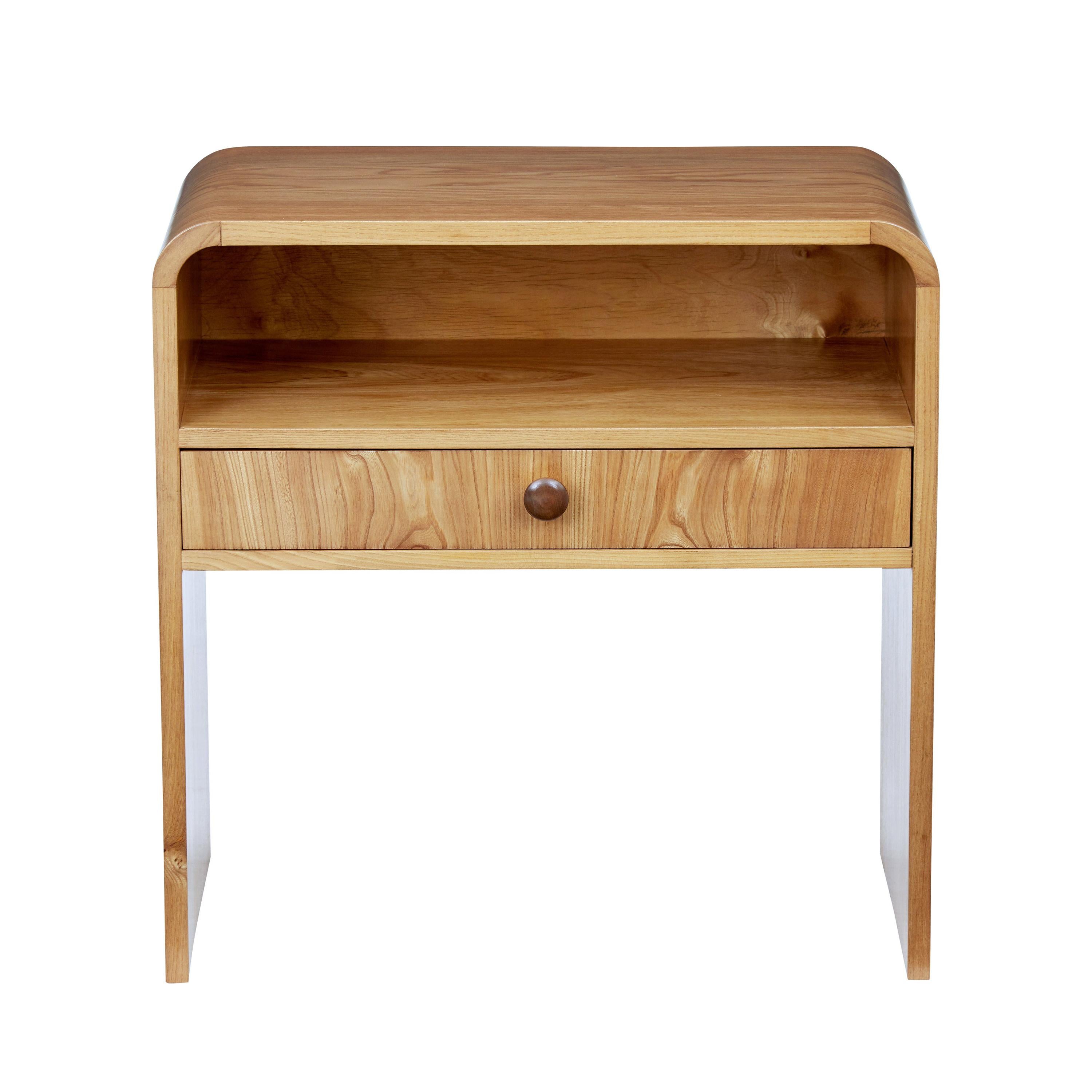 Mid20th Century Shaped Elm Bedside Table at 1stDibs elm bedside tables