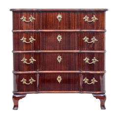 Mid-20th Century Shaped Mahogany Chest of Drawers