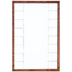 Mid-20th Century Shaped Scandinavian Teak Wall Mirror