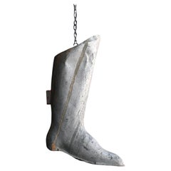 Mid-20th century sheet metal shoemakers trade sign