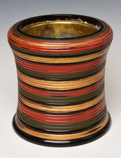 Mid-20th Century, Showa, A Pair of Japanese Keyaki Lacquered Pots (Hibachi)