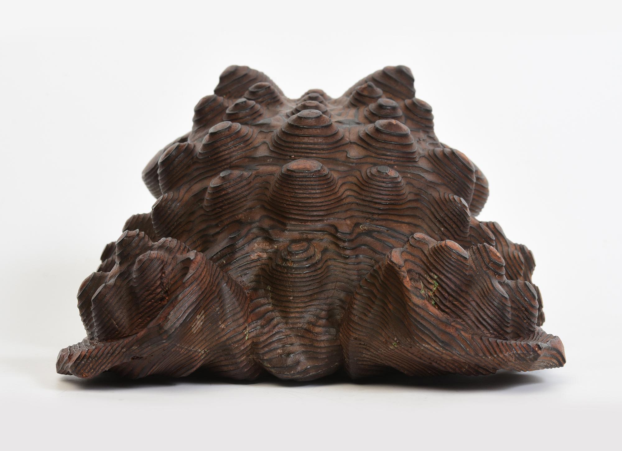 Mid-20th Century, Showa, Japanese Keyaki Wood Frog / Toad In Good Condition For Sale In Sampantawong, TH