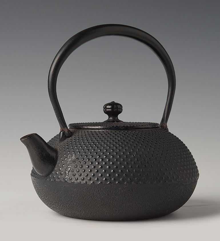 Metalwork Mid-20th Century, Showa, Japanese Steel Teapot For Sale