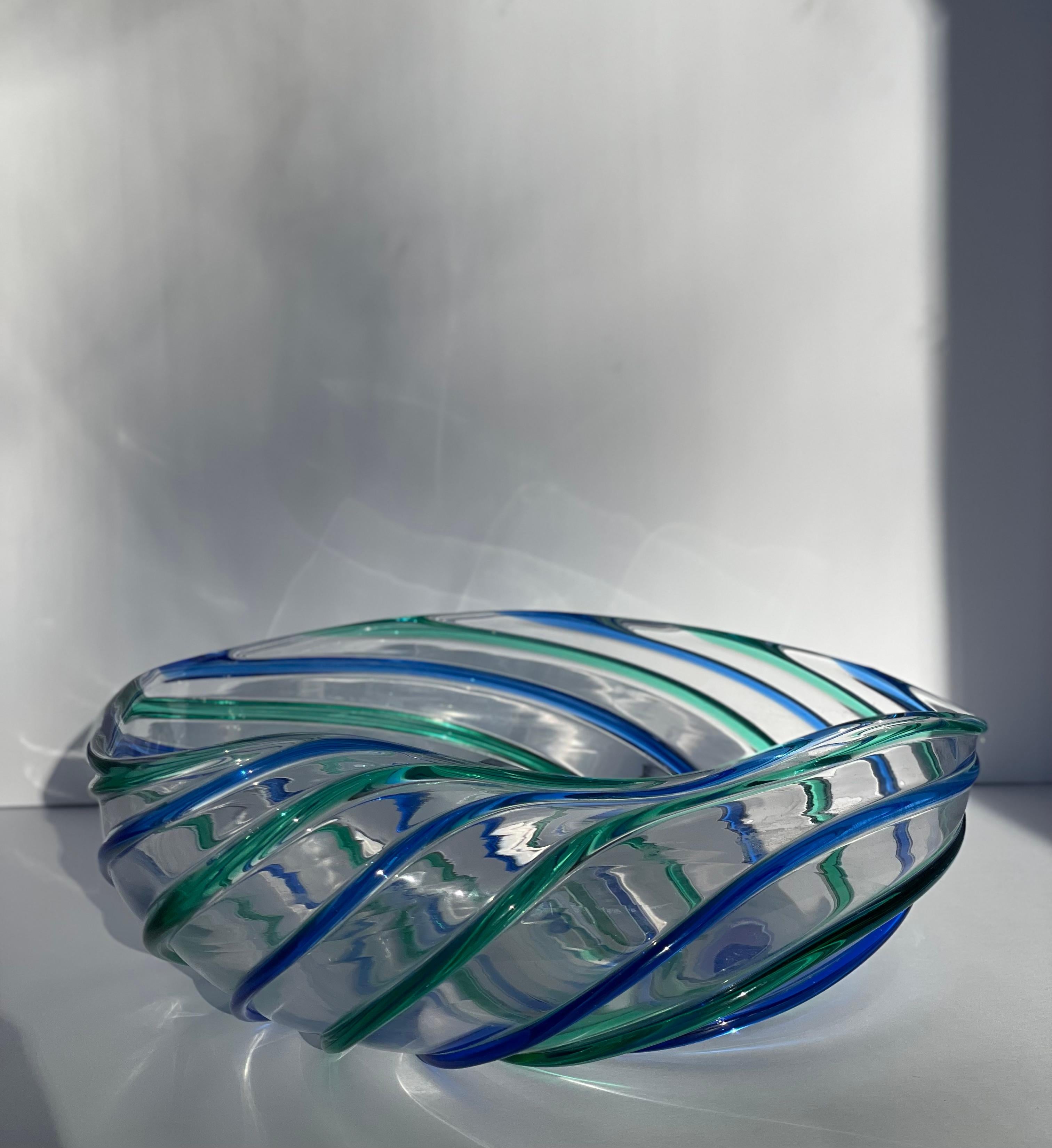 Metà del XX secolo firmato Archimide Seguso  Ciotola in vetro artistico di Murano in vendita 8