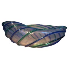 Mid 20th Century Signed Archimide Seguso  Murano Venetian Art Glass Bowl