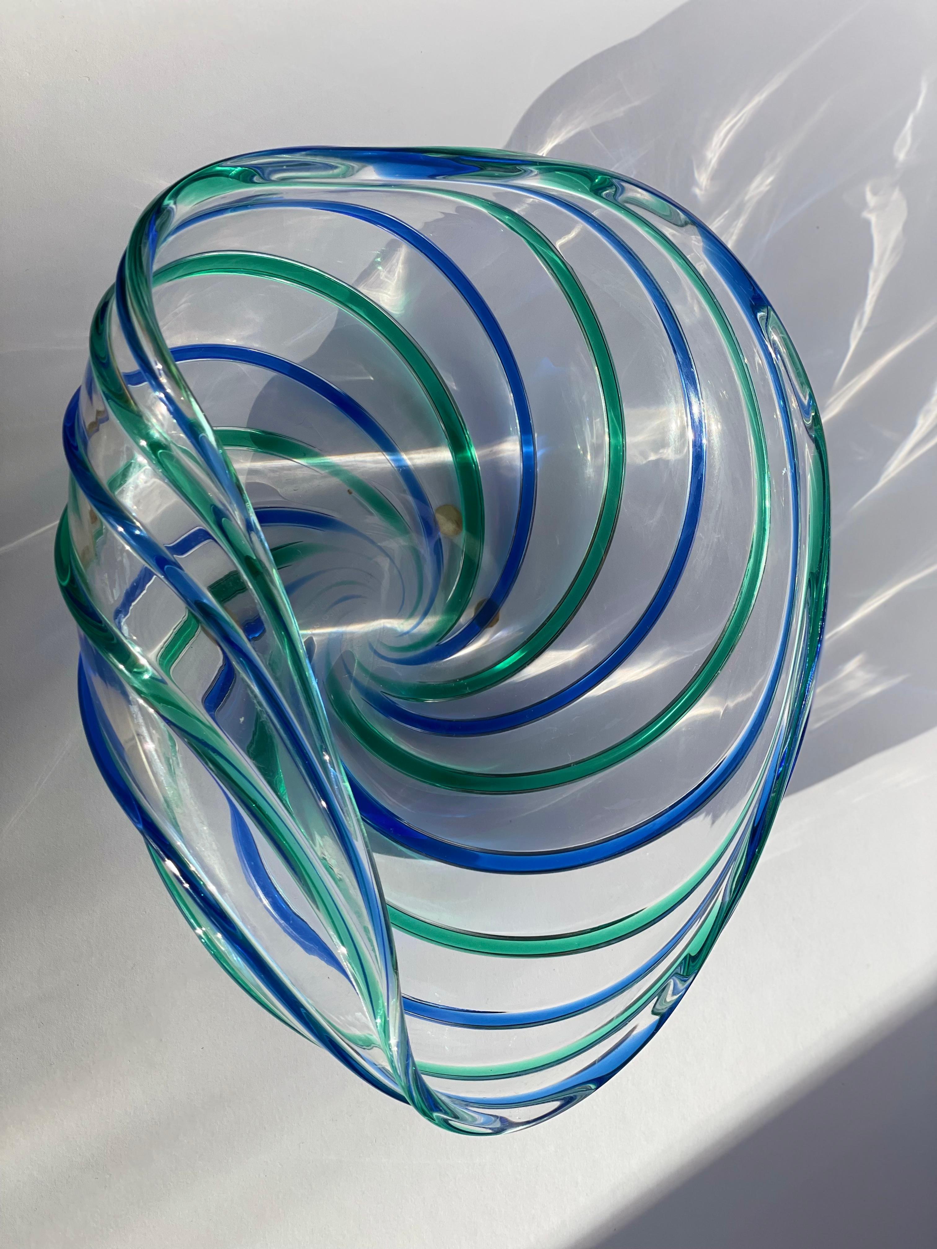 Metà del XX secolo firmato Archimide Seguso  Ciotola in vetro artistico di Murano in vendita 2