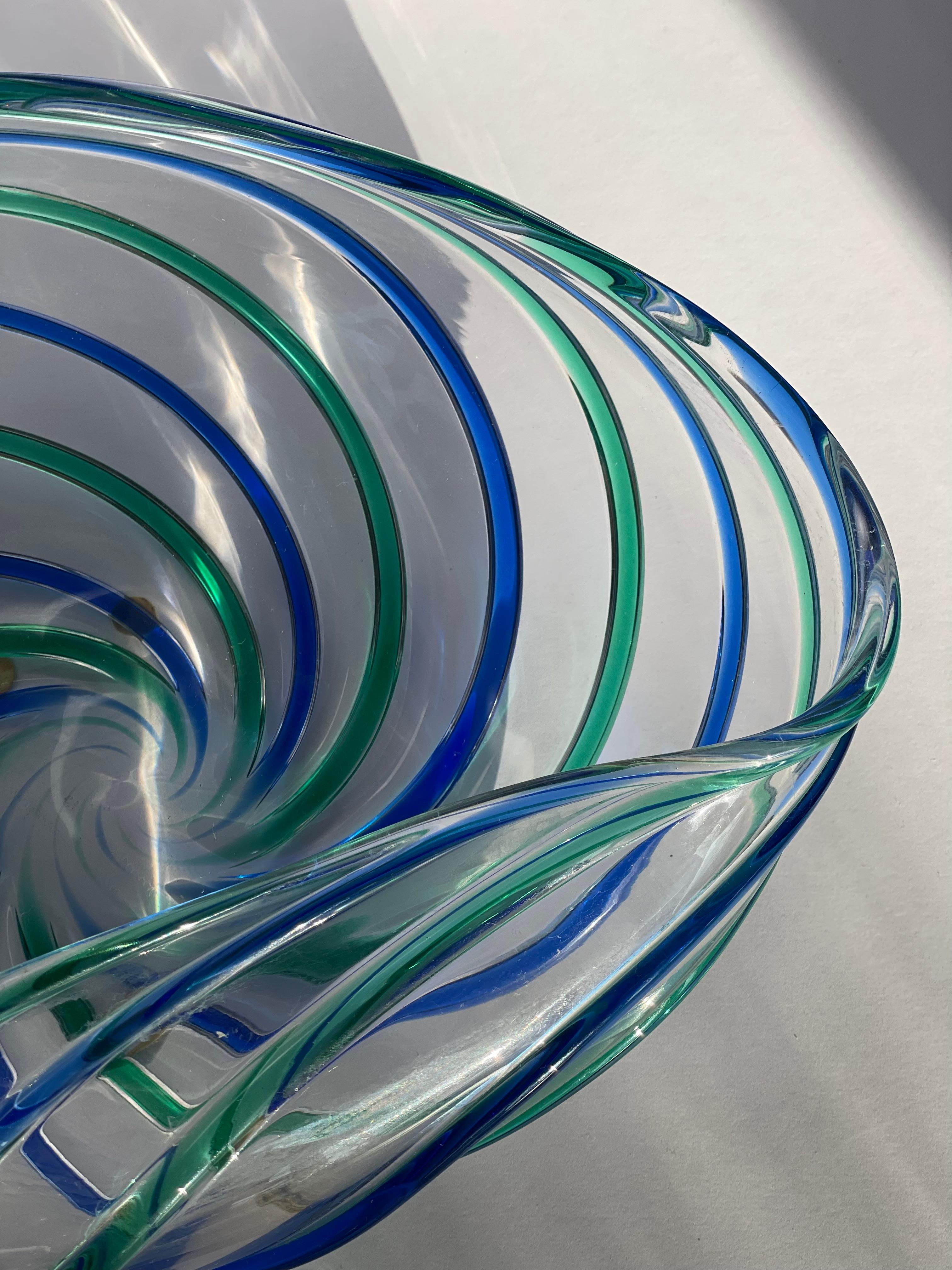 Metà del XX secolo firmato Archimide Seguso  Ciotola in vetro artistico di Murano in vendita 3