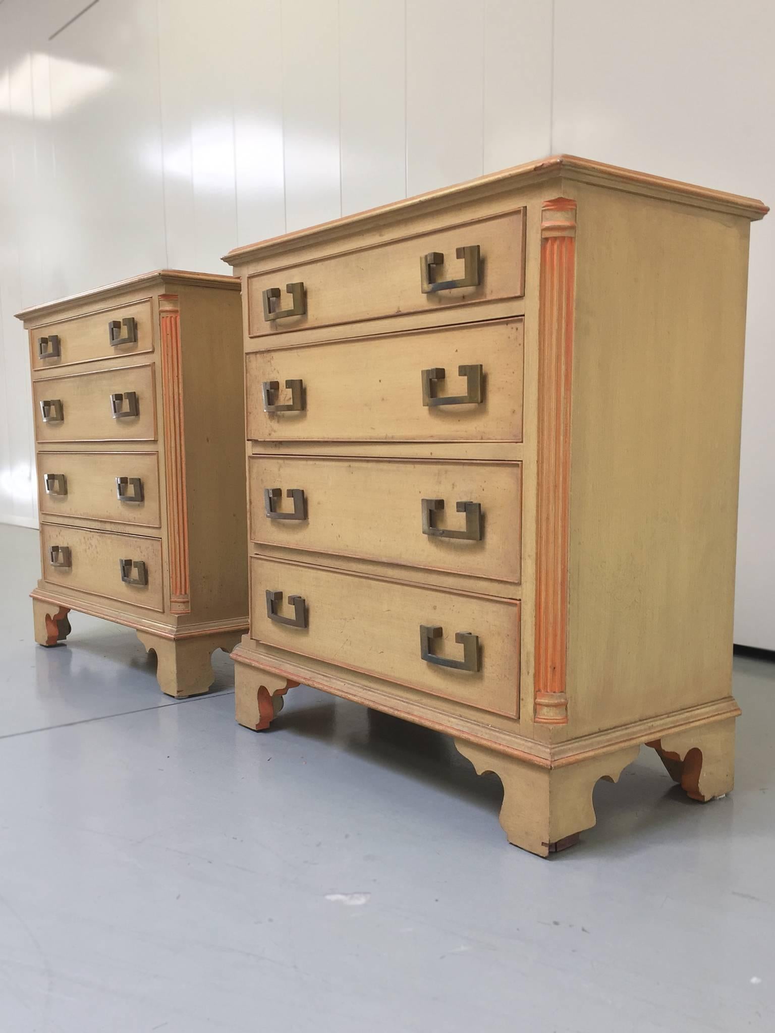 Mid-20th Century Signed Kittinger Chests of Drawers, a Pair In Good Condition In New York, NY