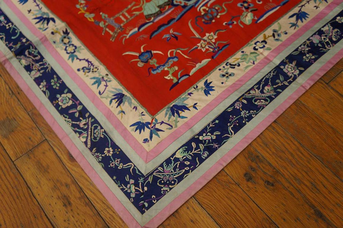 Mid 20th Century Silk Chinese Embroidery ( 2'4