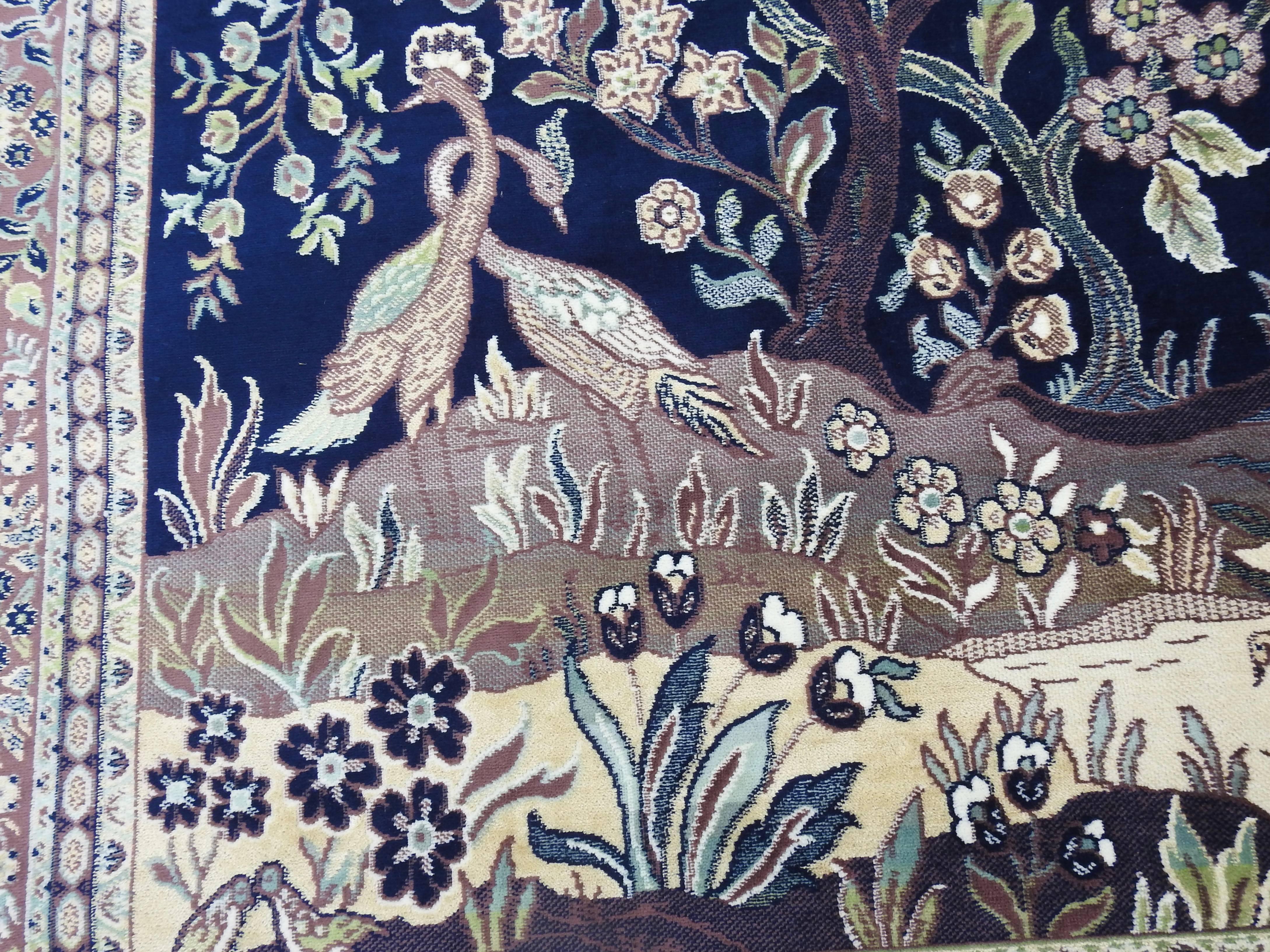 Chinoiserie Silk Tapestry Hanging/Rug For Sale