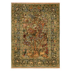Centro  Tappeto Hereke turco in seta del XX secolo ( 2' x 3' - 60 x 90 cm )