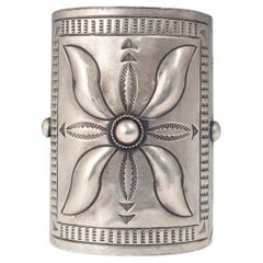 Mid-20th Century Silver Ketoh Bow Guard Cuff by a Navajo Jeweler