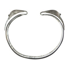 Mid-20th Century Silver Neck-Ring, Yao or Hmong Ethnic Group of Southeast Asia