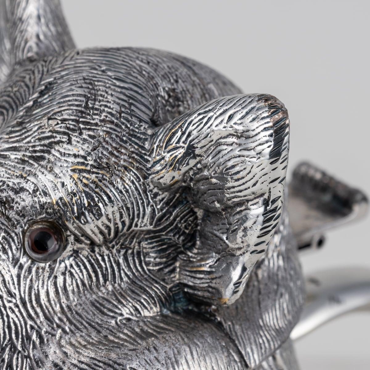 Mid 20th Century Silver Plate Boar Head & Glass Jug With Cups By Valenti c.1970 10