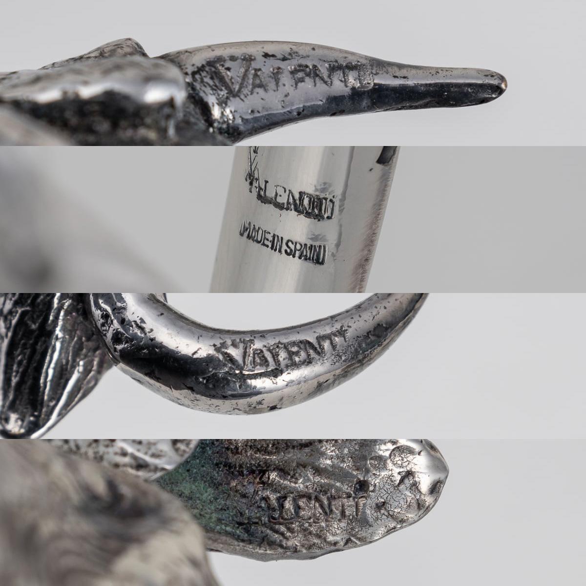 Mid 20th Century Silver Plate Boar Head & Glass Jug With Cups By Valenti c.1970 15