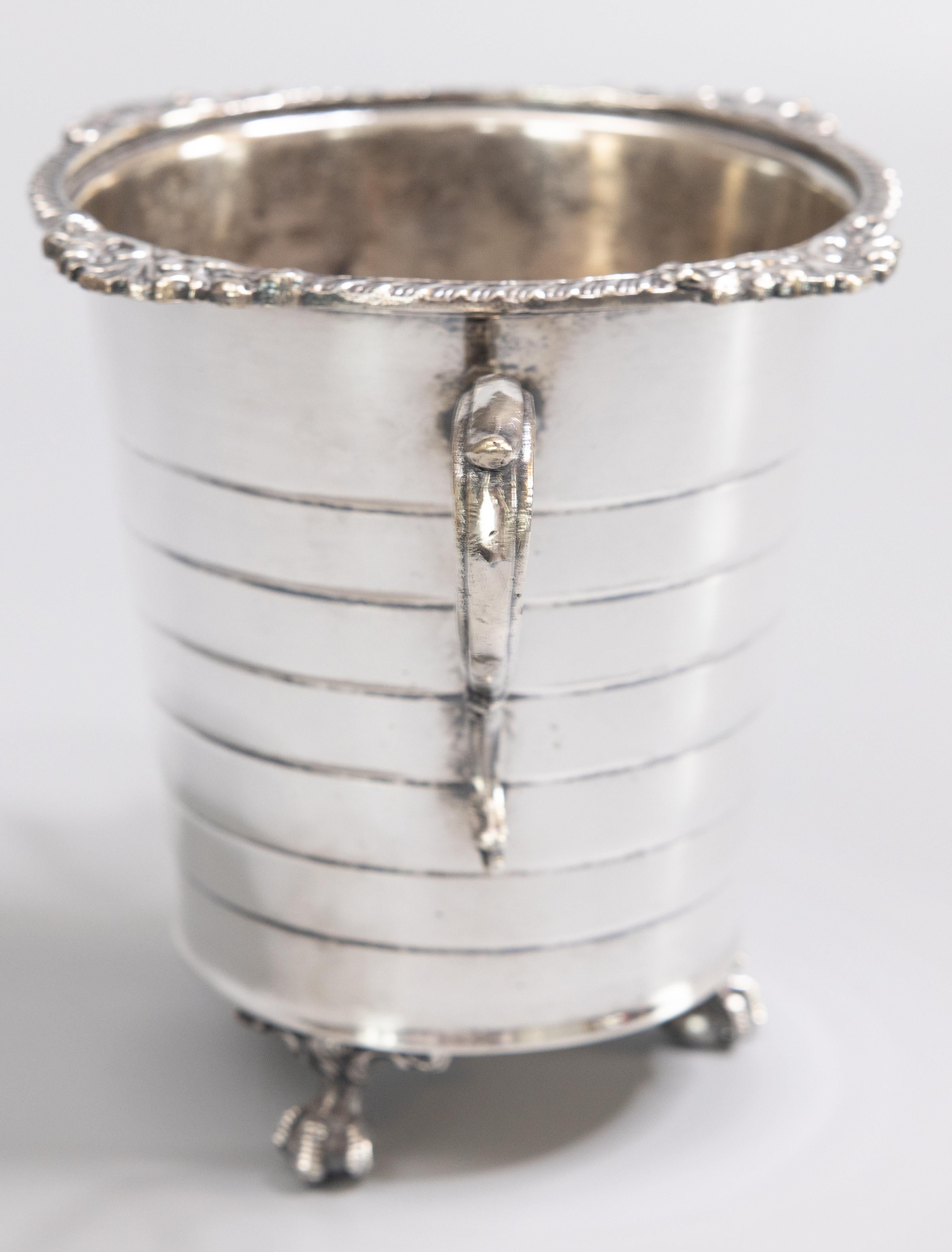 Mid-20th Century Silver Plate Wine Cooler Ice Bucket In Good Condition In Pearland, TX