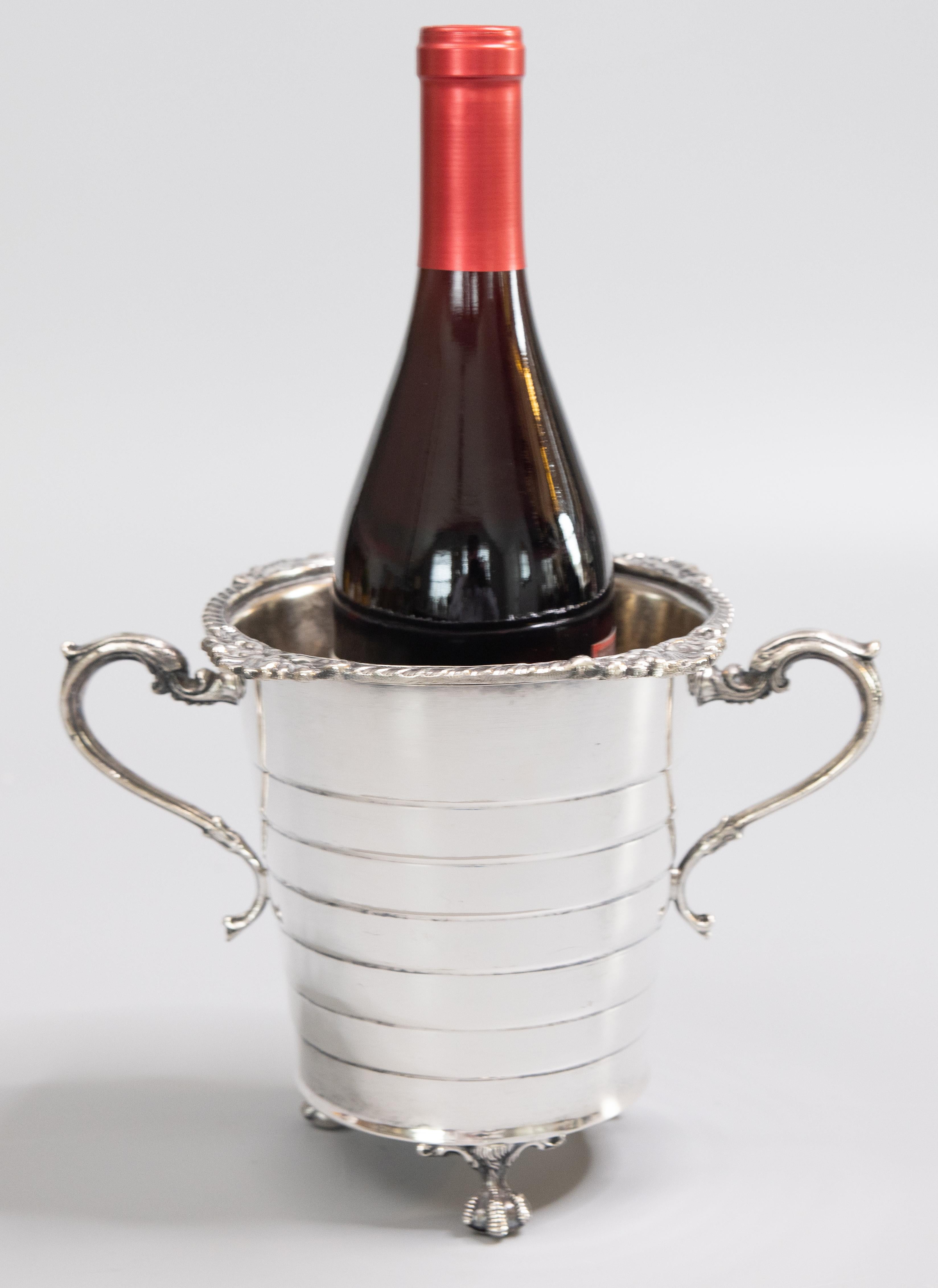 Mid-20th Century Silver Plate Wine Cooler Ice Bucket 1